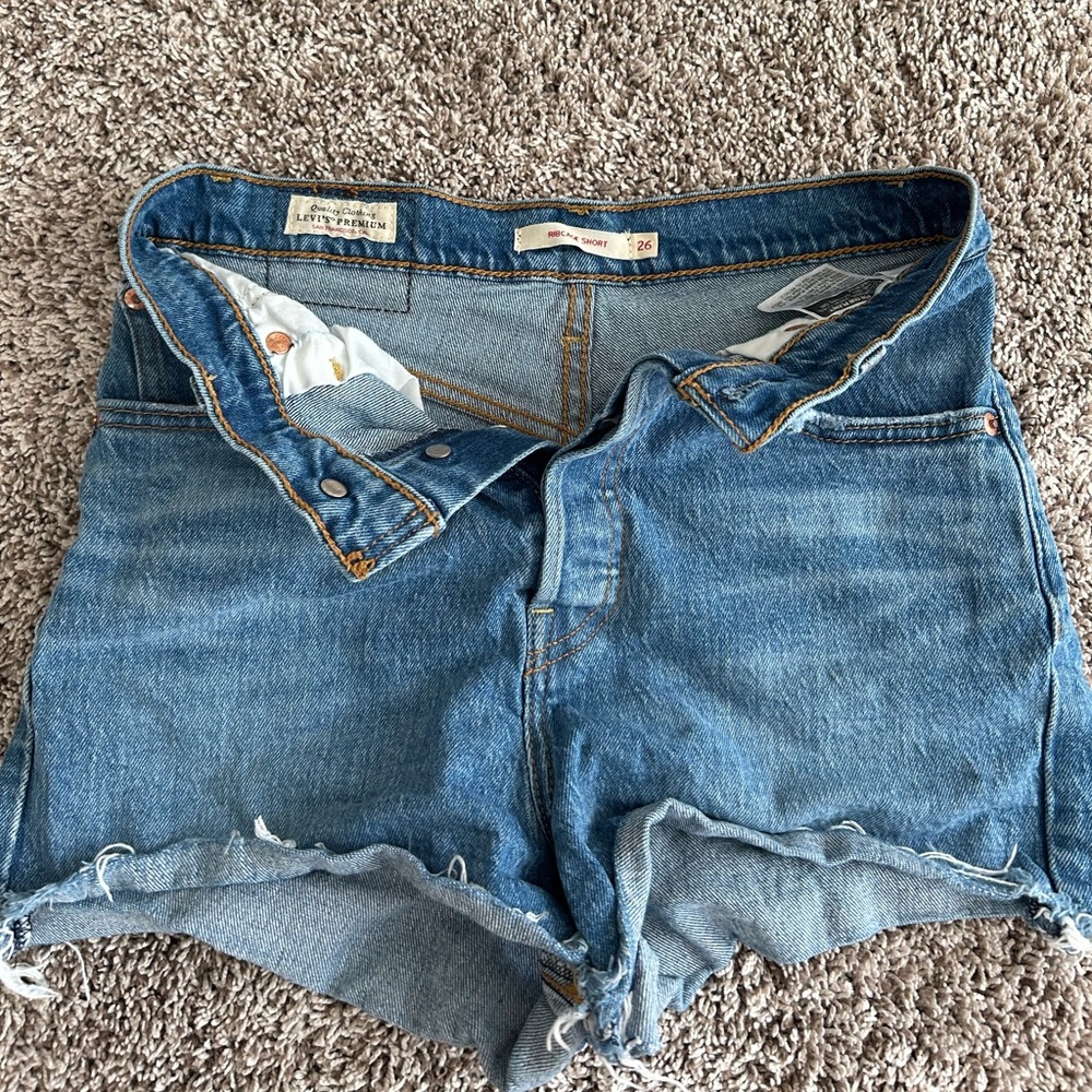 Levi's Premium Ribcage Denim Shorts